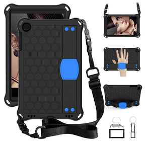 Hive SamSung Tab A 10.1 T510/T515(2019) Tablet Case Durable Stand Cover With Shoulder Strap-BlackBlue