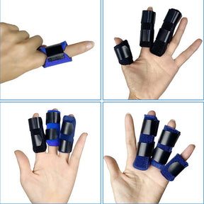 Breathable Finger Splint Built-in Aluminum Support for Pain Relief Knuckle Fixation-Blue