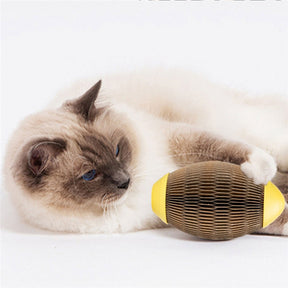 Cardboard Scratching Ball Catnip Pet Cat Toys-Oval Shape