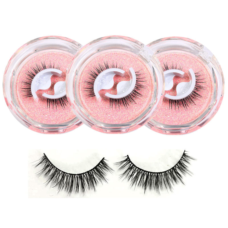 3 Pairs False Eyelashes Self Adhesive Waterproof Reusable No Glue Needed-5