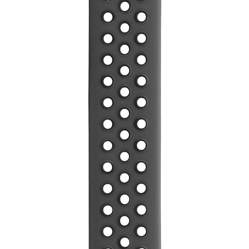 Sports Breathable Silicone Solo Loop Watchband for Apple Watch Series 6/5/4/3/2/1/SE-Black