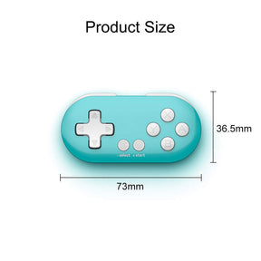 Bluetooth Gamepad Keychain Sized Mini Controller for Switch Windows-Blue