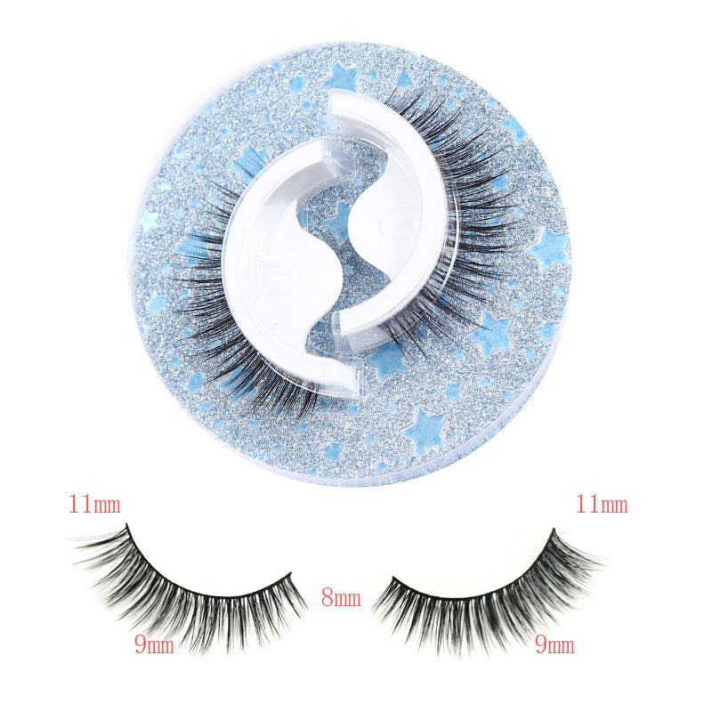 3 Pairs False Eyelashes Self Adhesive Waterproof Reusable No Glue Needed-1