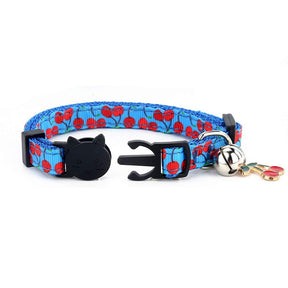 Breakaway Cat Collar with Bell Safety Adjustable Cat Collars-Cherry