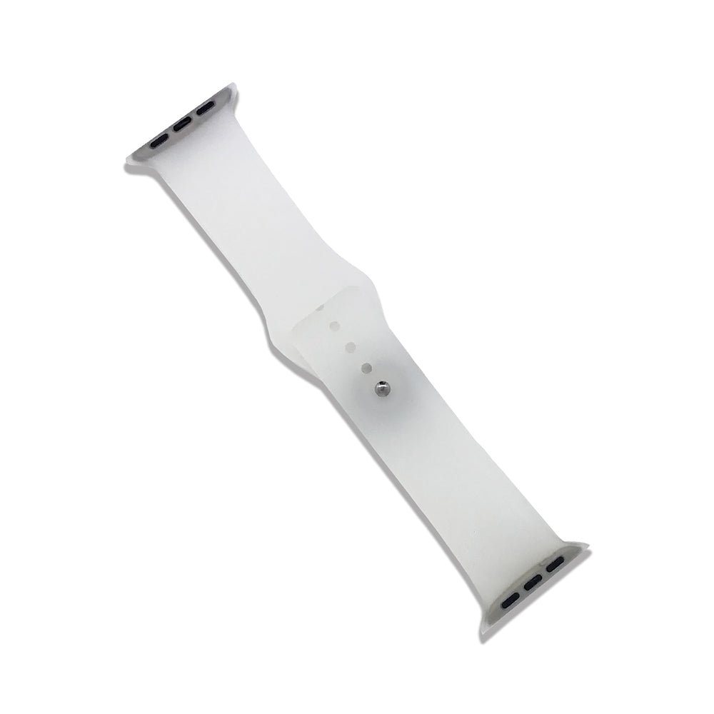 Transparent Silicone Watch Band For Apple Watch SE/6/5/4/3/2/1(White)