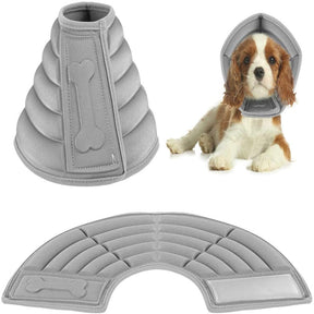 Dog Collar for Surgery Soft Recovery Cone to Protect Dogs Wound Healing-Gray