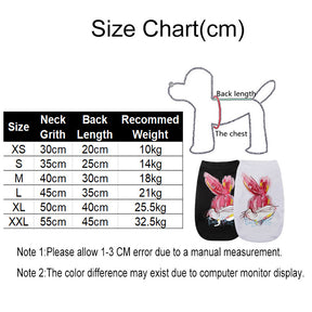 Dog Vest Summer Pet Clothes Cartoon Rabbit Breathable Comfortable-Black