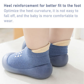 Baby Sock Shoes Soft Sole Non-Skid Slip On Sneakers First Walking-Blue