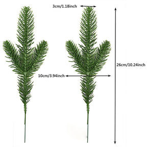 30Pcs 10.24x3.94 Inches Artificial Pine Branches Green Leaves Needle Garland