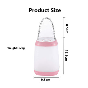 LED Camping Light Portable Tent Lantern 3 Modes for Outdoor and Indoor-Pink