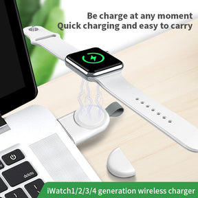 Portable iWatch USB Wireless Charger with Magnetic for Apple Watch Series 6 5 4 3 2 1 SE