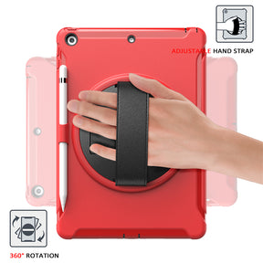 Spider Man 3-Layer Multi-Function Case With Pencil Holder For New iPad 10.2/2019 iPad 7-Red