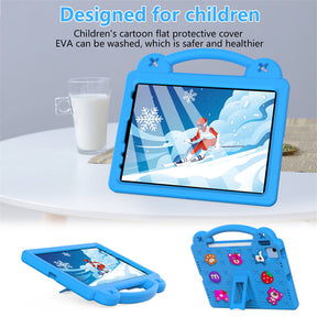 Strawberry iPad Case Shockproof with Handle Shoulder Strap for iPad 10th 2022-SkyBlue