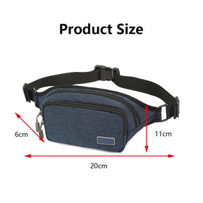 Casual Zipper Crossbody Fanny Pack For Traveling Running-Royal Blue