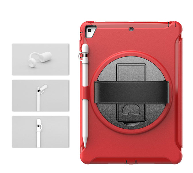 Spider Man 3-Layer Multi-Function Case With Pencil Holder+Cap For iPad Air 3/iPad Pro 10.5-Red