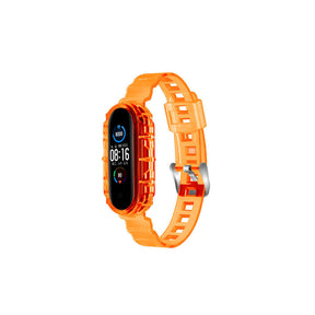 Glacier Bands with Bumper Case Jelly Transparent for Mi 8-Orange
