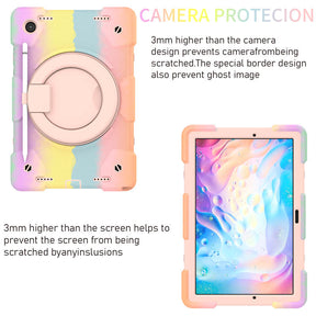 Tab A 8 X200/X205 Samsung Tablet Case with 360¡ãSwivel Stand-Colorful Rose Gold