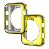 TPU Plated Cover Scratch-Proof Smartwatch Protective Case for iWatch Series SE/6/5/4/3/2/1-Gold
