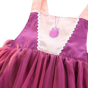 Girls Princess Apron Strap Dress Backless Smock-Sofia