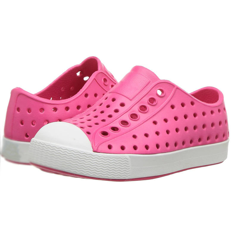Soft-Soled Hole Shoes for Boys Girls Non-Slip Lightweight Sandals-Pink