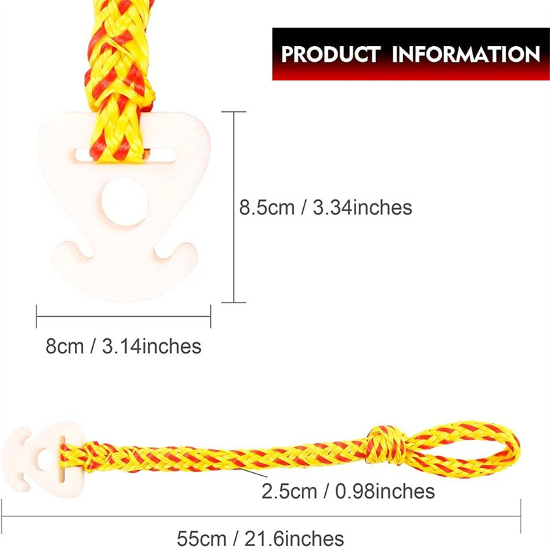 Durable Tow Ropes Water Sports Connector for Hauling Pulling Tubes-YellowRed