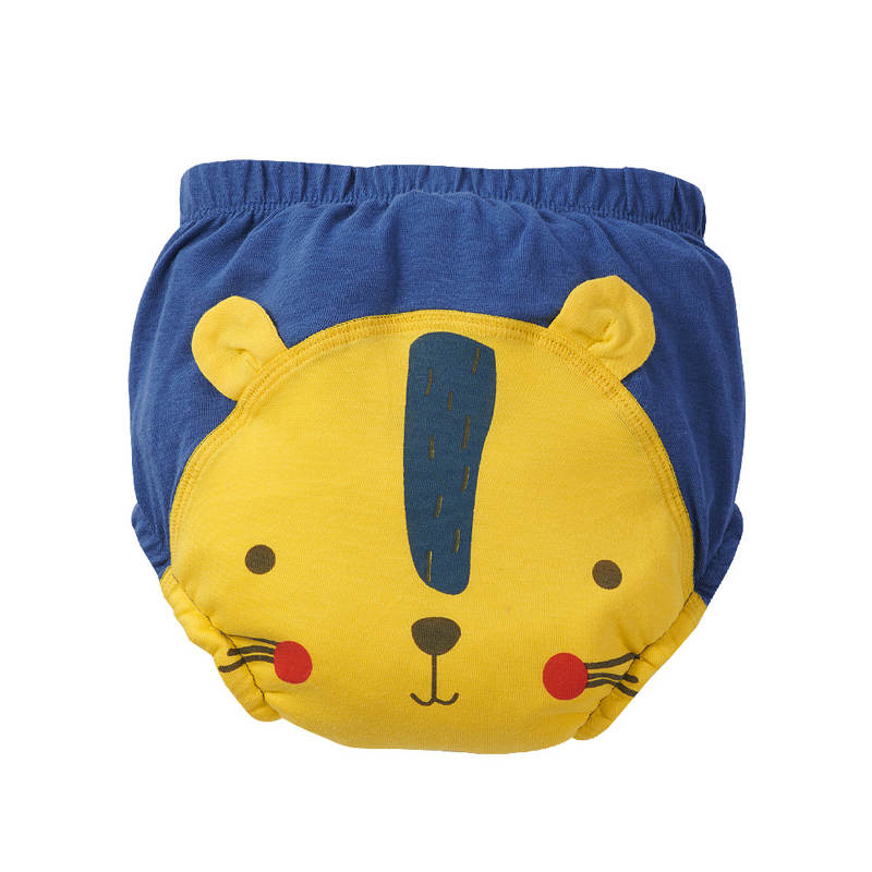 2Pcs Baby Cotton Training Pants Toddler Potty Underwear for Baby 6M-15M-Blue+Yellow