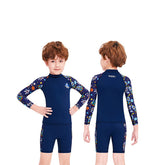 Adore Kids Swimsuit One-piece Quick-drying Long Sleeve Swimwear-M150081K-Navy