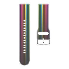 Semi Frosted Watch Strap Transparent Rainbow for Samsung Huawei Watch-10
