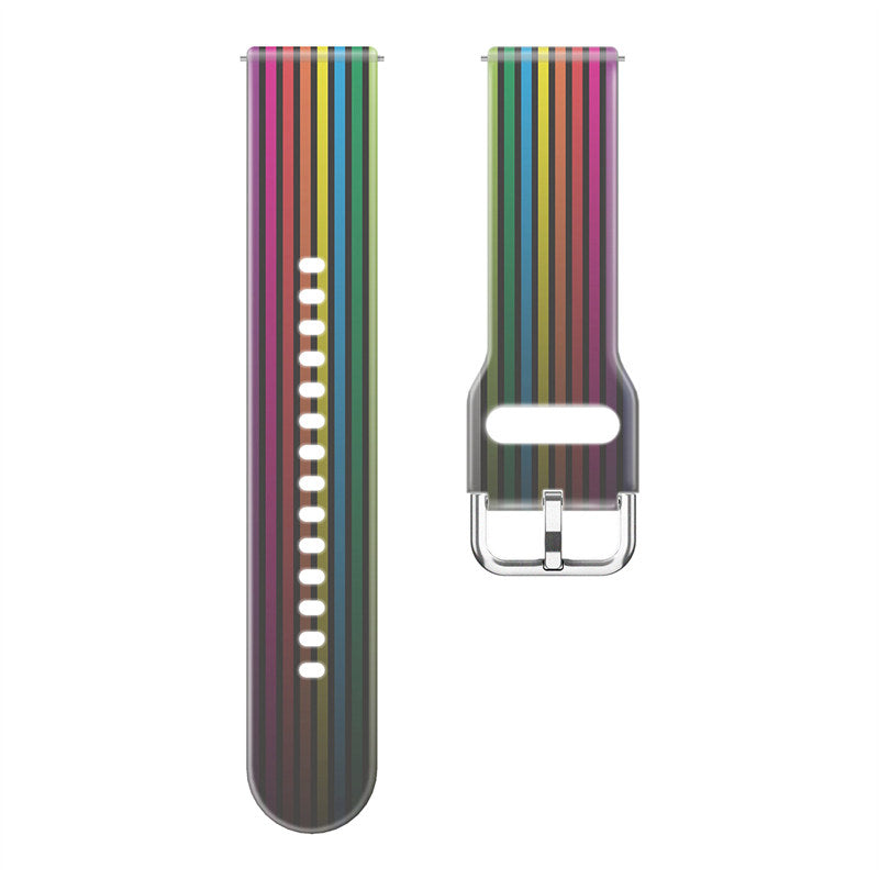 Semi Frosted Watch Strap Transparent Rainbow for Samsung Huawei Watch-10