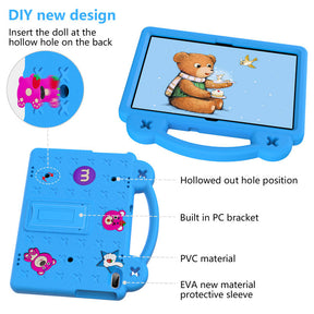 Strawberry Tablet Case with Handle Shoulder Strap for Huawei MediaPad T5 10.1 inch Tab P10-SkyBlue