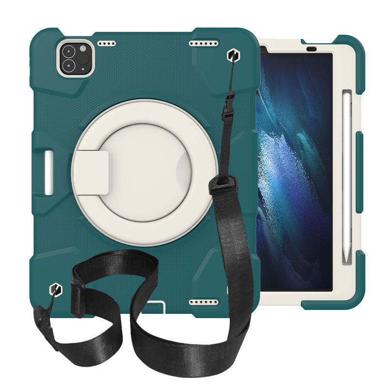 iPad Case For iPad Air 5 with 360¡ãSwivel Stand-Blackish Green