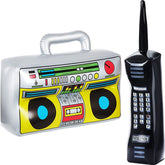 2 Pieces Inflatable Radio Inflatable Mobile Phone Props for 80s 90s Party