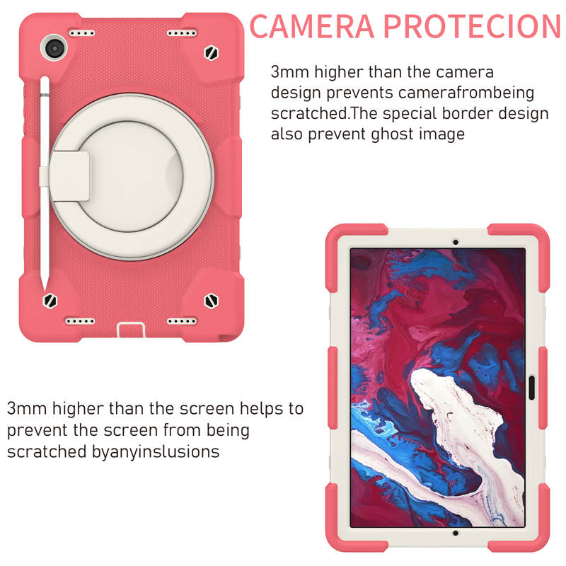 Tab A 8 X200/X205 Samsung Tablet Case with 360¡ãSwivel Stand-Begonia Red