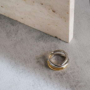 Personalized Cross Two-Tone Rings Valentines Day Gift