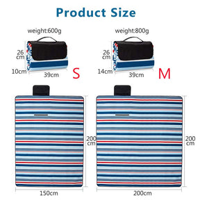 Outdoor Picnic Blanket Large Fleece Waterproof Foldable Beach Mat