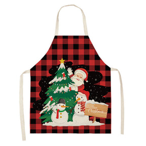 Christmas Tree Festive Atmosphere Apron for Party Cooking Baking-A2