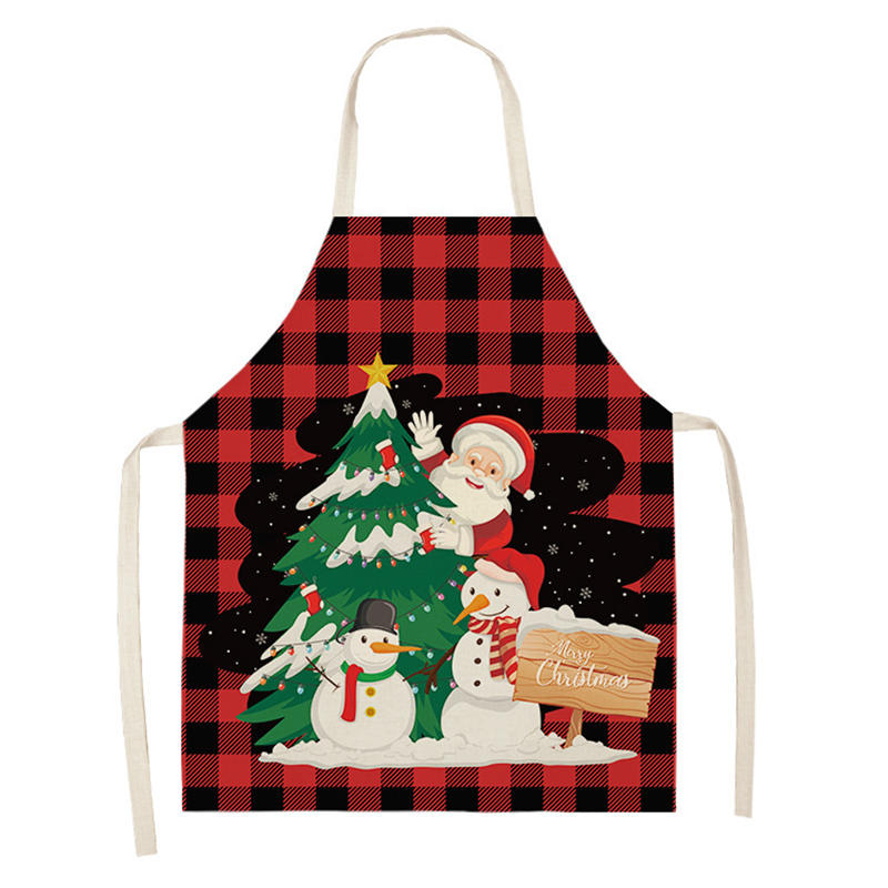 Christmas Tree Festive Atmosphere Apron for Party Cooking Baking-A2