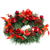 Christmas Candle Holder Garland for Party Decoration-Red