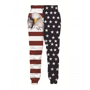 Boys Jogger Pants Funny 3D Graphic Sweatpants Athletic Sports Pants for Kids-Eagle