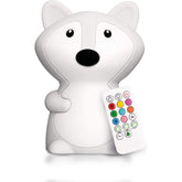 Hug Fox Kids Night Light Silicone LED Lamp Remote Operated USB Rechargeable Battery 9 Available Colors