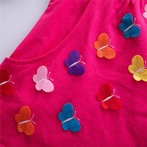 Winter Cotton Toddler Girl Clothes Long Sleeve Girls Dresses For Kids-Rose Red