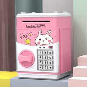 Children's Electronic Piggy Bank with Password Cute ATM Piggy Bank Great Toy Gift-Rabbit