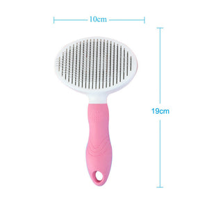 Pet Self-Cleaning Slicker Brushes for Shedding Grooming Removes Loose Undercoat-Pink