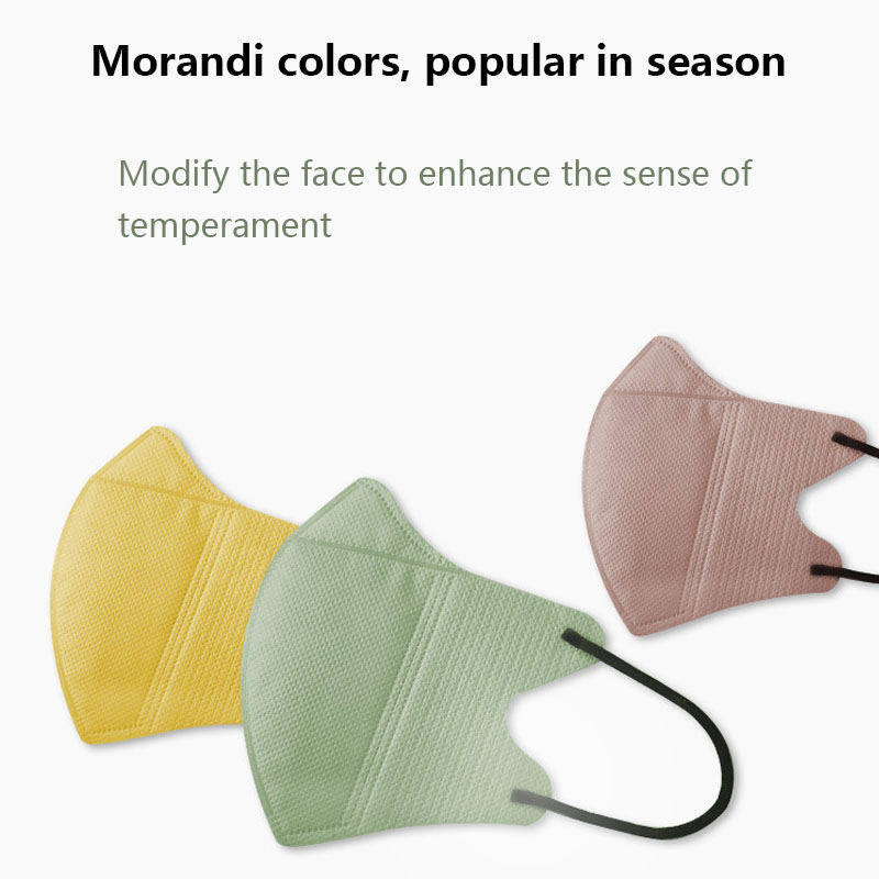 50Pcs 3D Disposable Morandi Masks Breathable Facemask for Party-Lotus Color