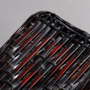 Retro Womens Bamboo Handbag Handmade Large Tote Bag Wicker Basket Bag For Picnic