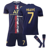 Paris Special Gold Edition Jersey 2022-23 MBAPPE #7 Soccer Kits for Kids Adult