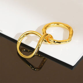 Minimalist Twist Knot Ring For Ladies Couple