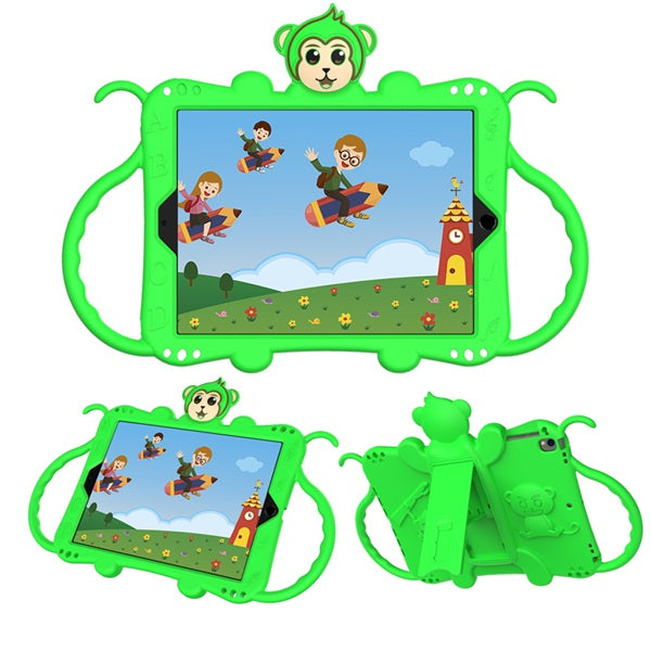 Monkey iPad Case Cartoon Kids Safe Anti-fall Protective Cover For Samsung Galaxy Tab A 8inch£¨2019£©T290/T295-Green
