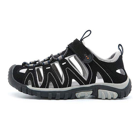 Boys Girls Sport Water Sandals Closed-Toe Outdoor Non-slip Flat-Black
