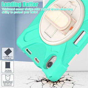 Onepiece iPad Case For iPad Mini 6 Full Body Shockproof Protective Case With Holder/Hand Strap-Mint Green